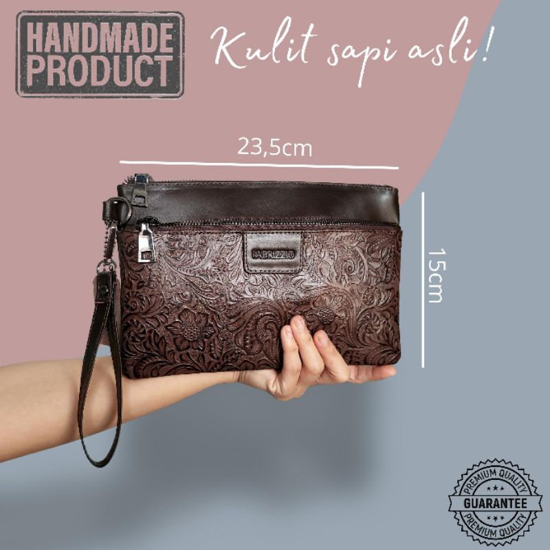 dompet wanita pouch mini make up kulit asli