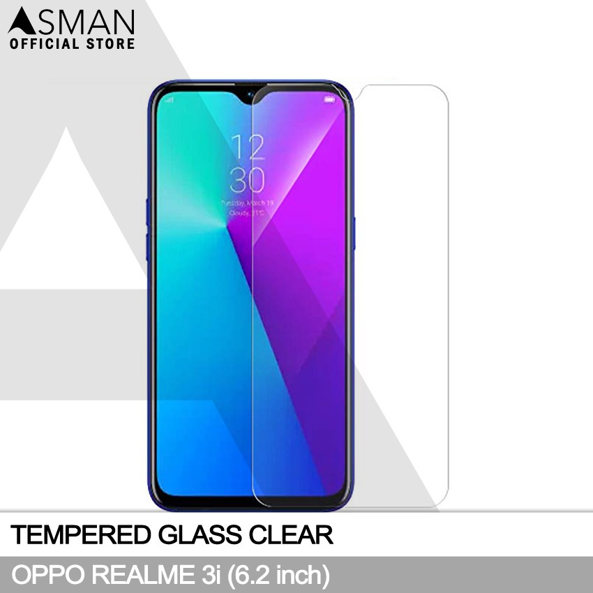 Tempered Glass OPPO Realme 3i (6.2&quot;) | Anti Gores Pelindung Layar Kaca - Bening