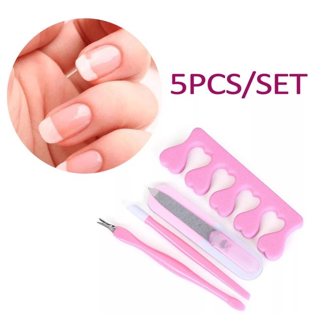 1 set manicure tools kit / peralatan manicure home care lidah ular kikir separator kaki nail art