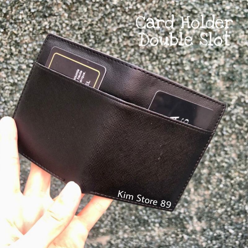 Dompet Kartu Card Holder Pria Wanita Murah Double Slot