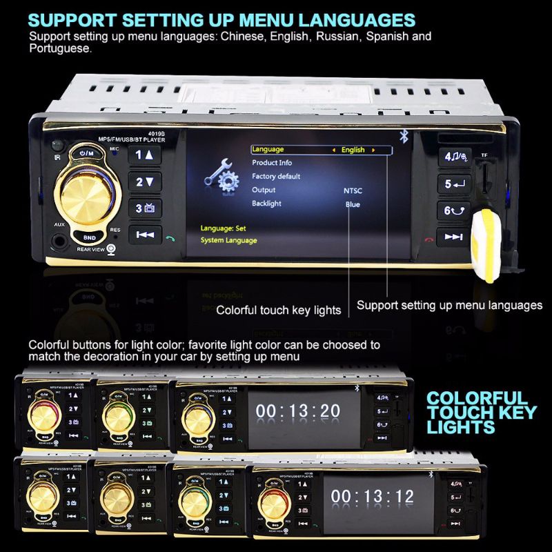 TAPE MOBIL BLUETOOTH DOUBLE DIN AMPRIME 4.1 INC KAMERA PARKIR REMOTE STIR