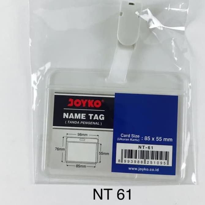 

NAME TAG/ID CARD 1 SLOT TRANSPARANT JOYKO NT61 -CARD HOLDER LANDSCAPE PALING MURAH