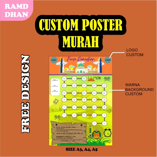 POSTER RAMADHAN ANAK | POSTER ANAK | PAUD TK SD
