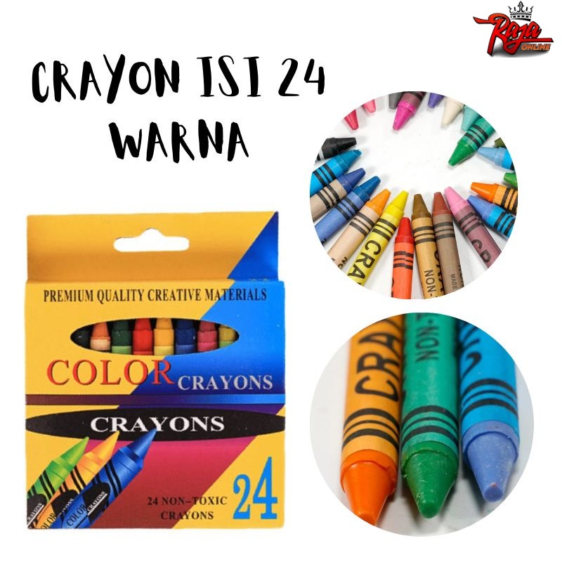 CR24 - Pensil Crayon Isi 24 Warna Pensil Warna Set 24 in 1