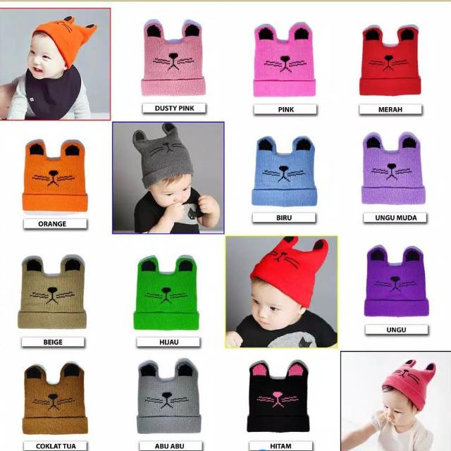 Kupluk Bayi Rajut / Topi Bayi Rajut