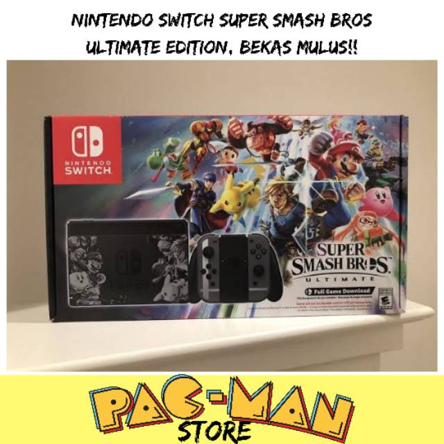 nintendo switch console with smash bros