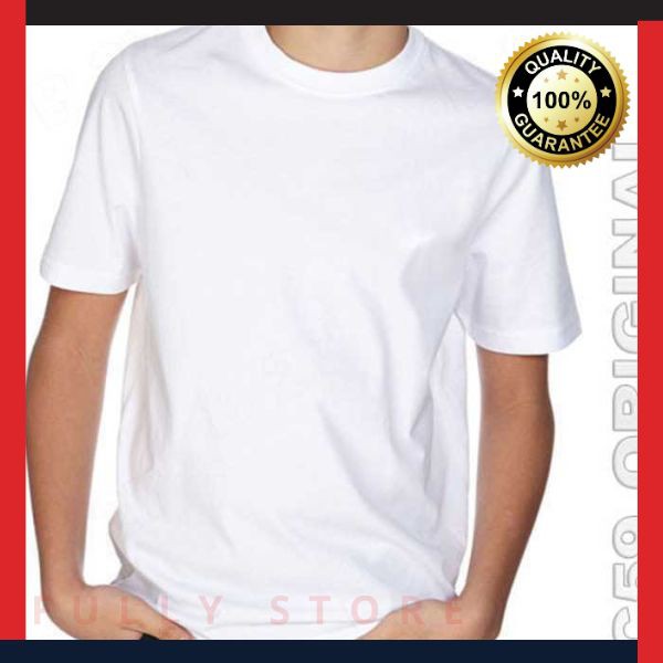 Murah C59 Original K5-14 Kaos Distro Polos Anak Cotton Putih Keren