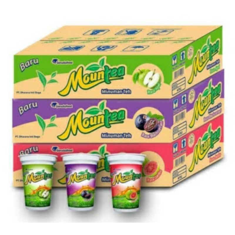 [1 kardus] Teh Mountea rasa Apel / Blackcurrant / Teh Manis