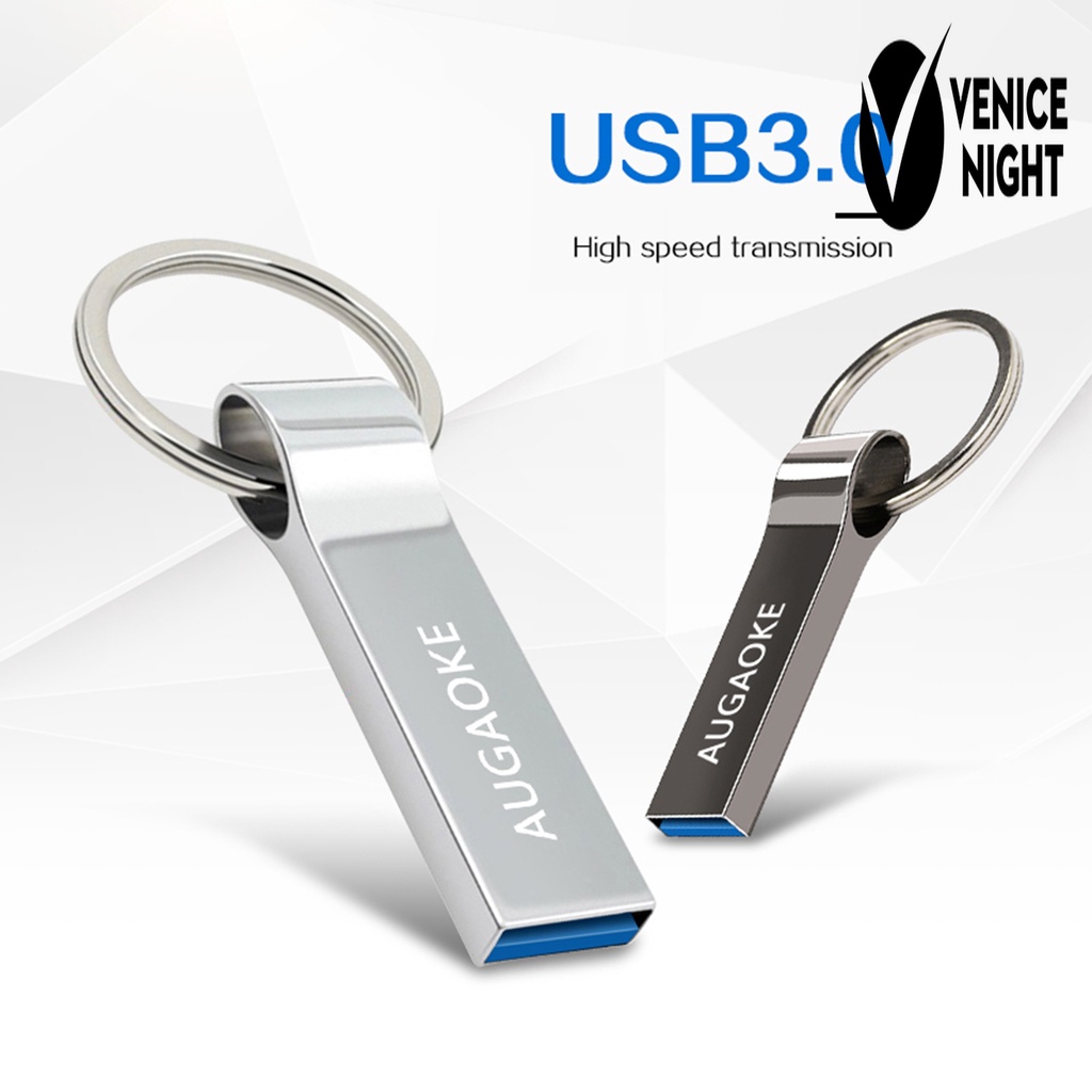 (SF) Flashdisk USB 3.0 Kapasitas Besar 256GB 512GB 1TB 2TB AUGAOKE U Disk Bahan Metal Untuk Komputer PC