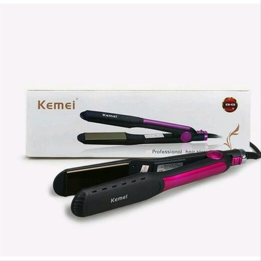 COD KEMEI KM-428 CATOKAN RAMBUT TEMPERATUR SUHU PLAT LEBAR CATOK SALON