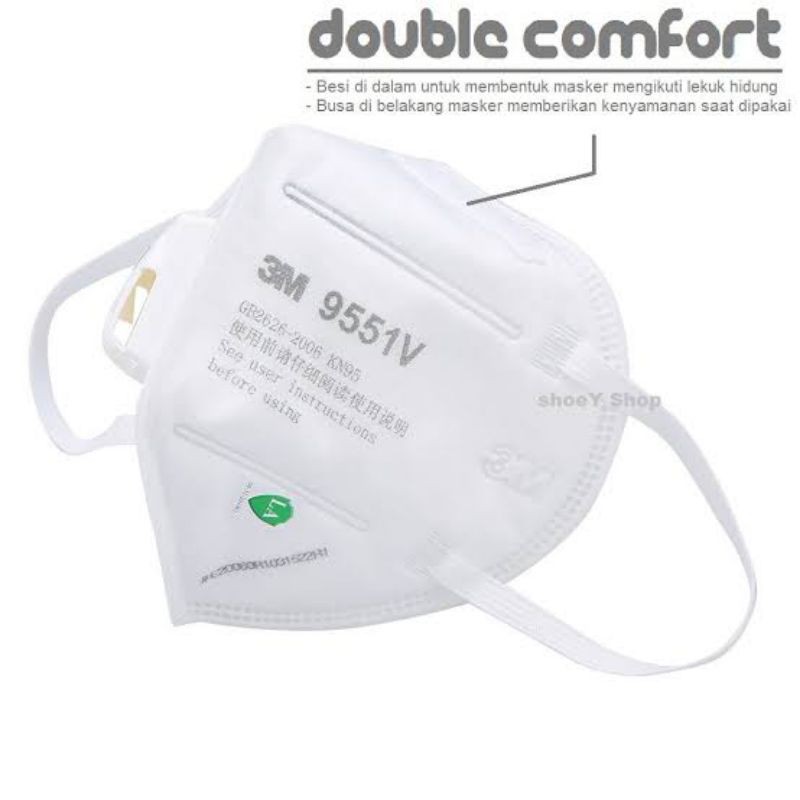 Masker 3M 9551V / 3M earlop / 9551V / 9501V+ / 9001V