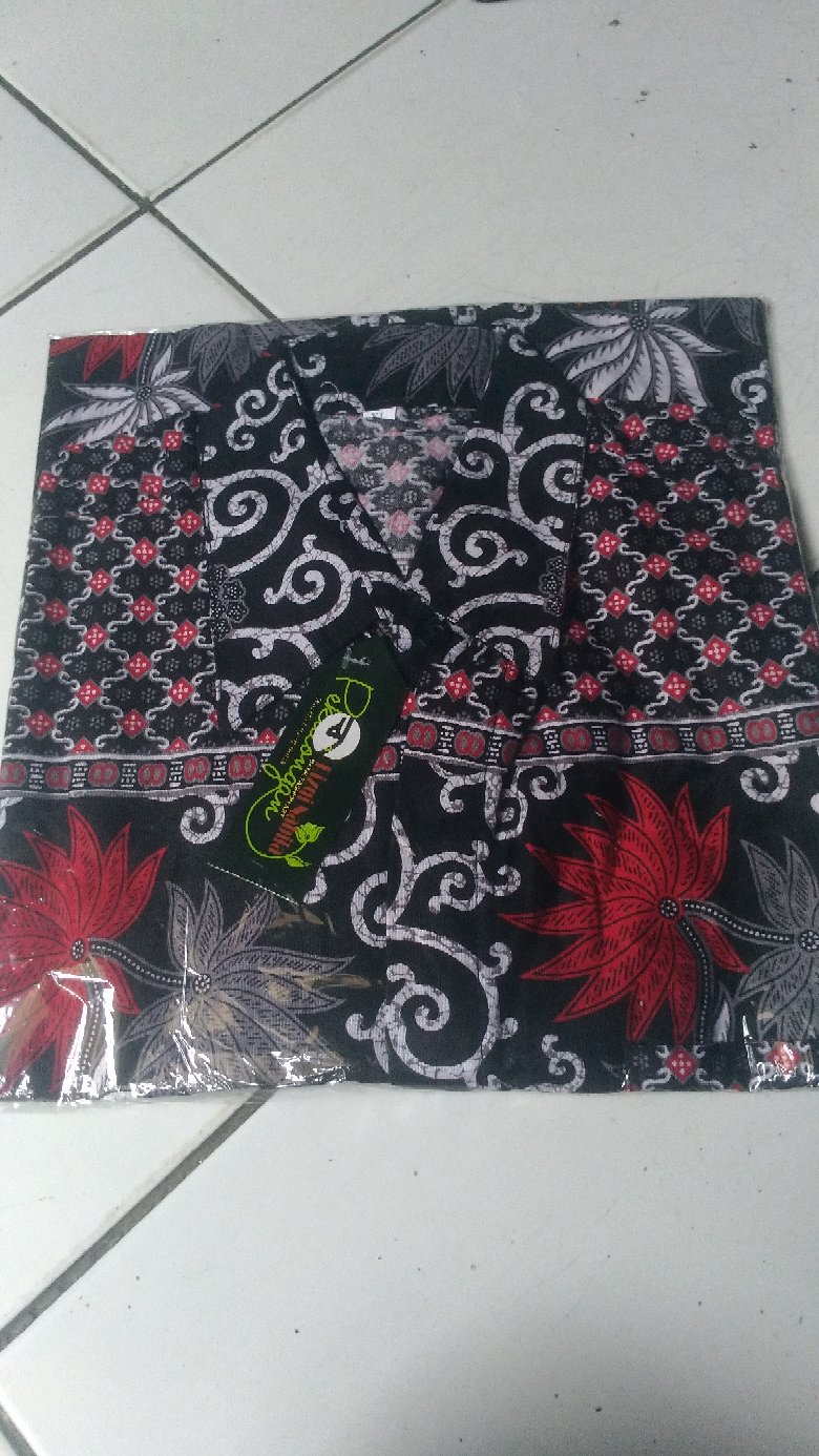 022 Zahira Batik Hrb026 Kenongo Hem Kemeja Batik Pria Lengan Pendek  Katun Primis Halus M L Xl
