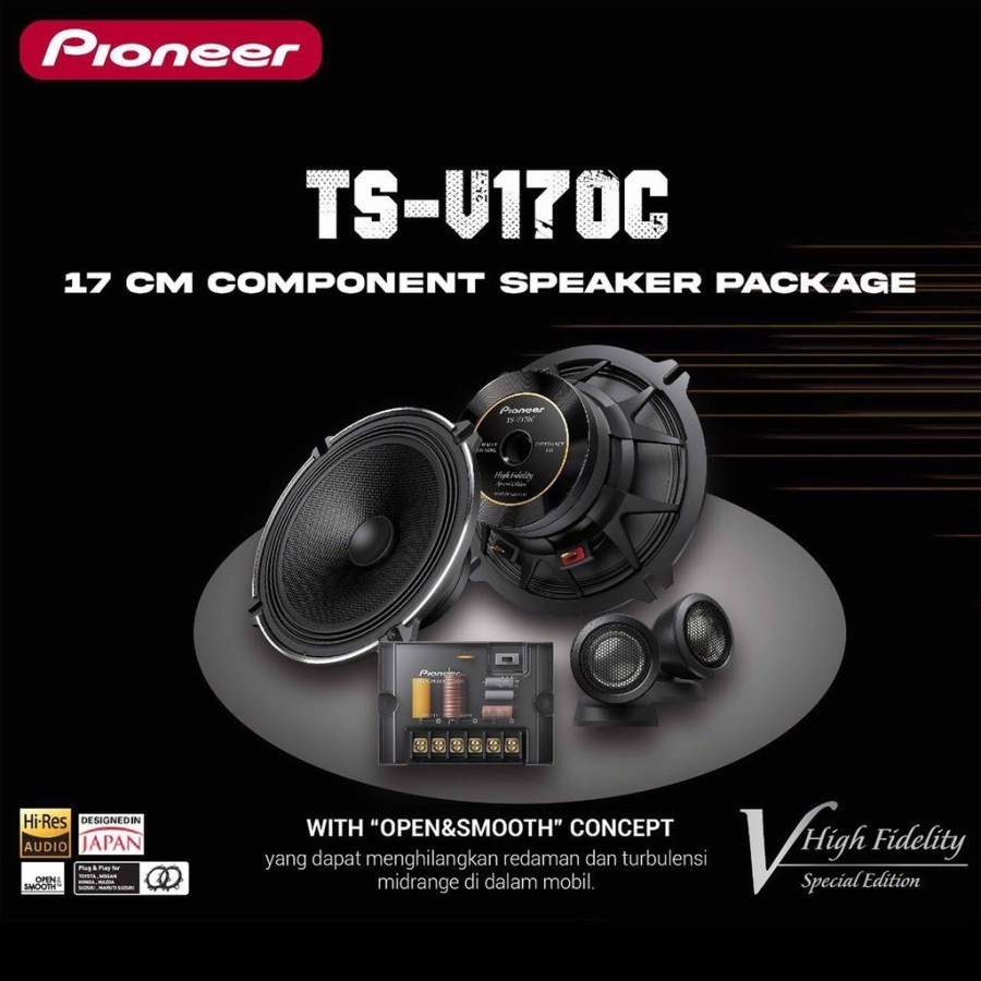 PIONEER TS-V170C Speaker Split 2way Hires Audio Special Edition ORI