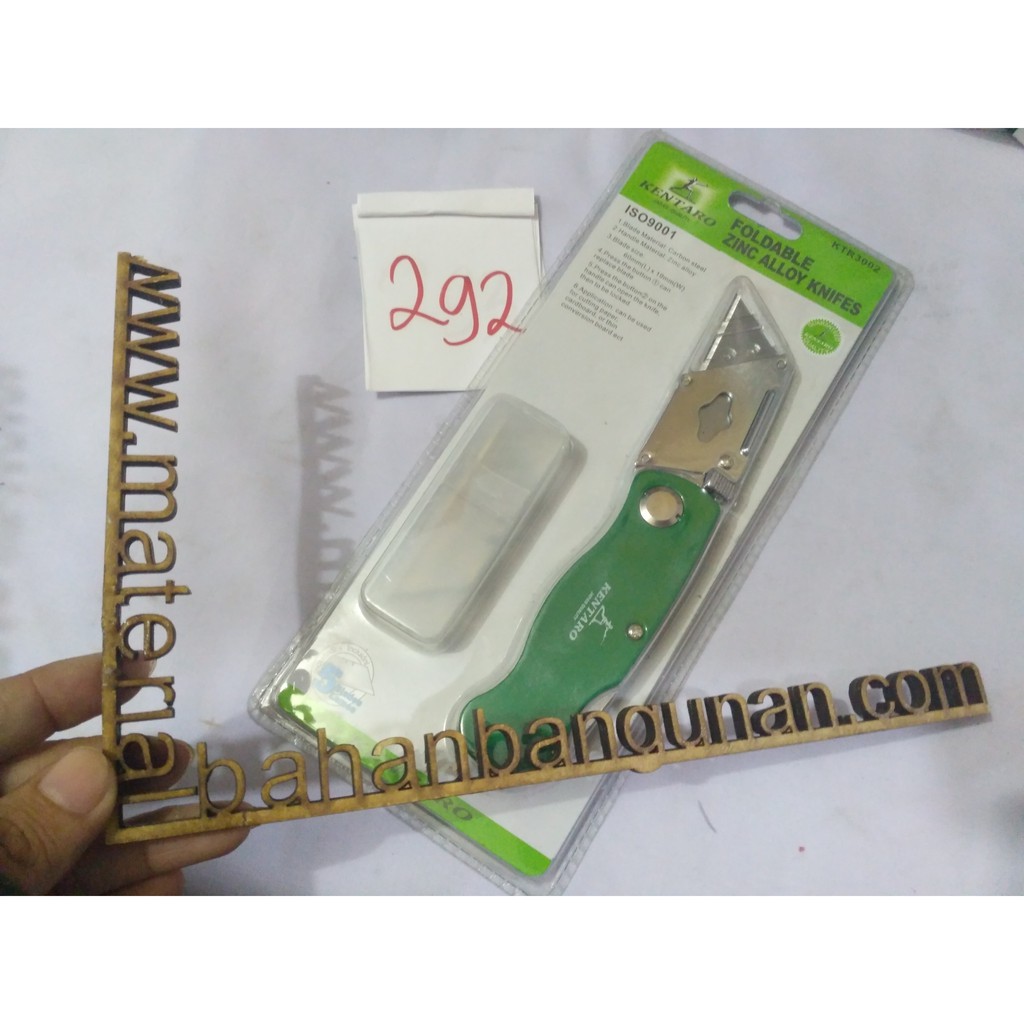 

pisau cutter lipat mini kecil carter tekuk potong cut knife bonus 5 mata pisau pemotong kertas tajam