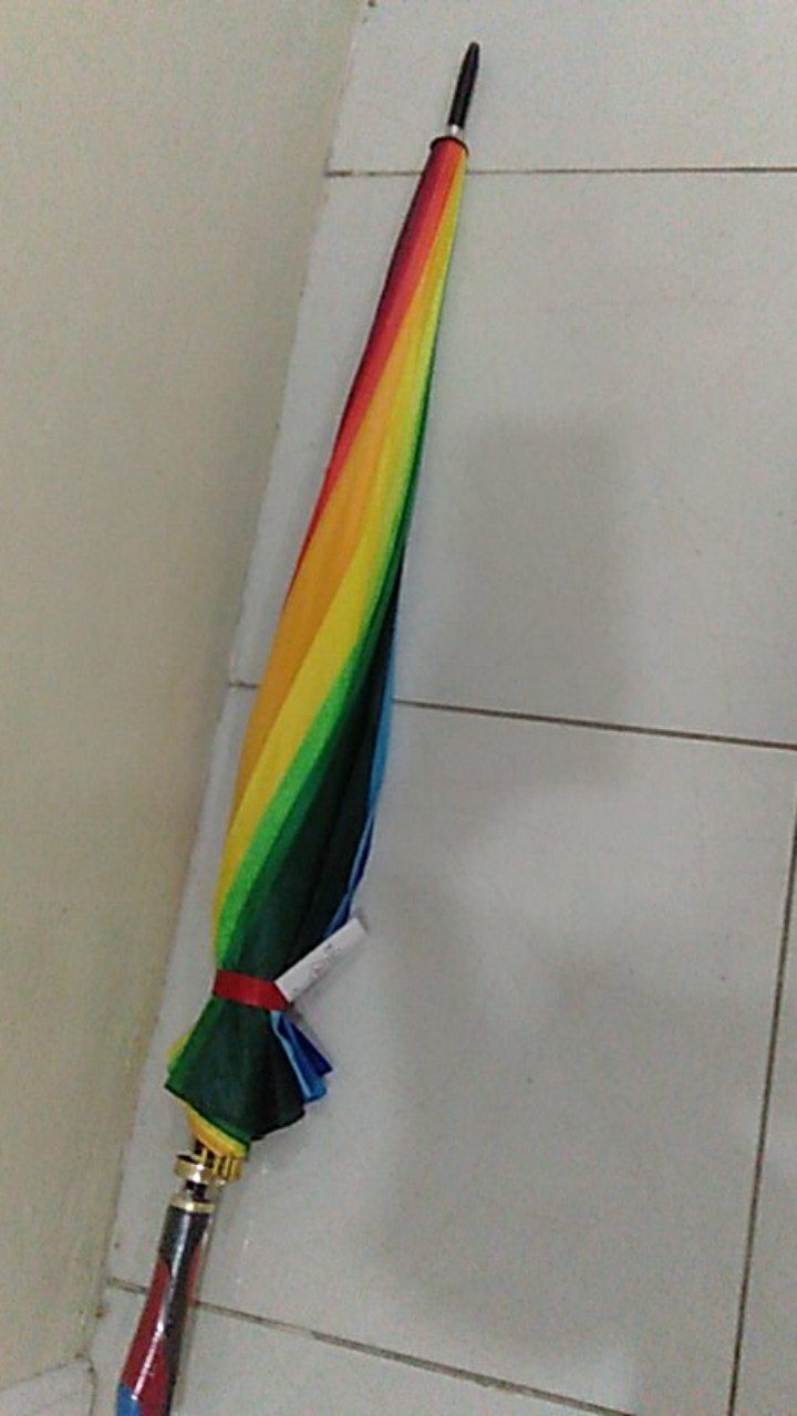 Payung Pelangi 16 Jari Rainbow Umbrella Jumbo - Payung Golf Besar