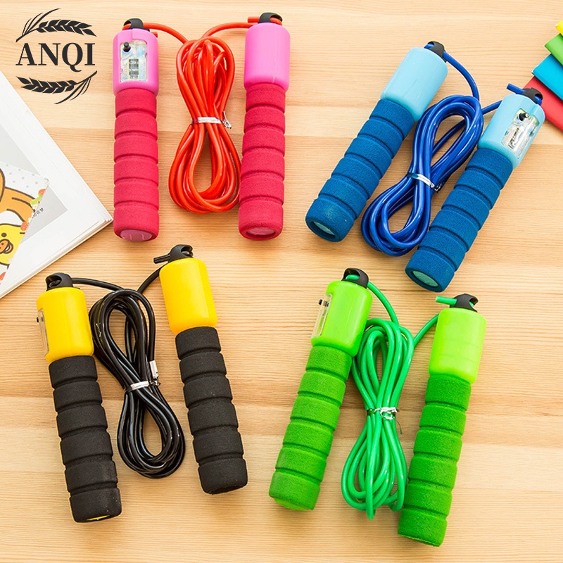 ANQI 1888 PVC Skipping Lompat Tali Kansen Loncat Tali Digital Jump Rope Lompat Tali