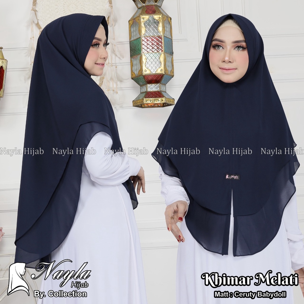 KHIMAR MELATI CERUTY BABYDOLL KERUDUNG CERUTY JUMBO ORIGINAL BY NAYLA HIJA'B