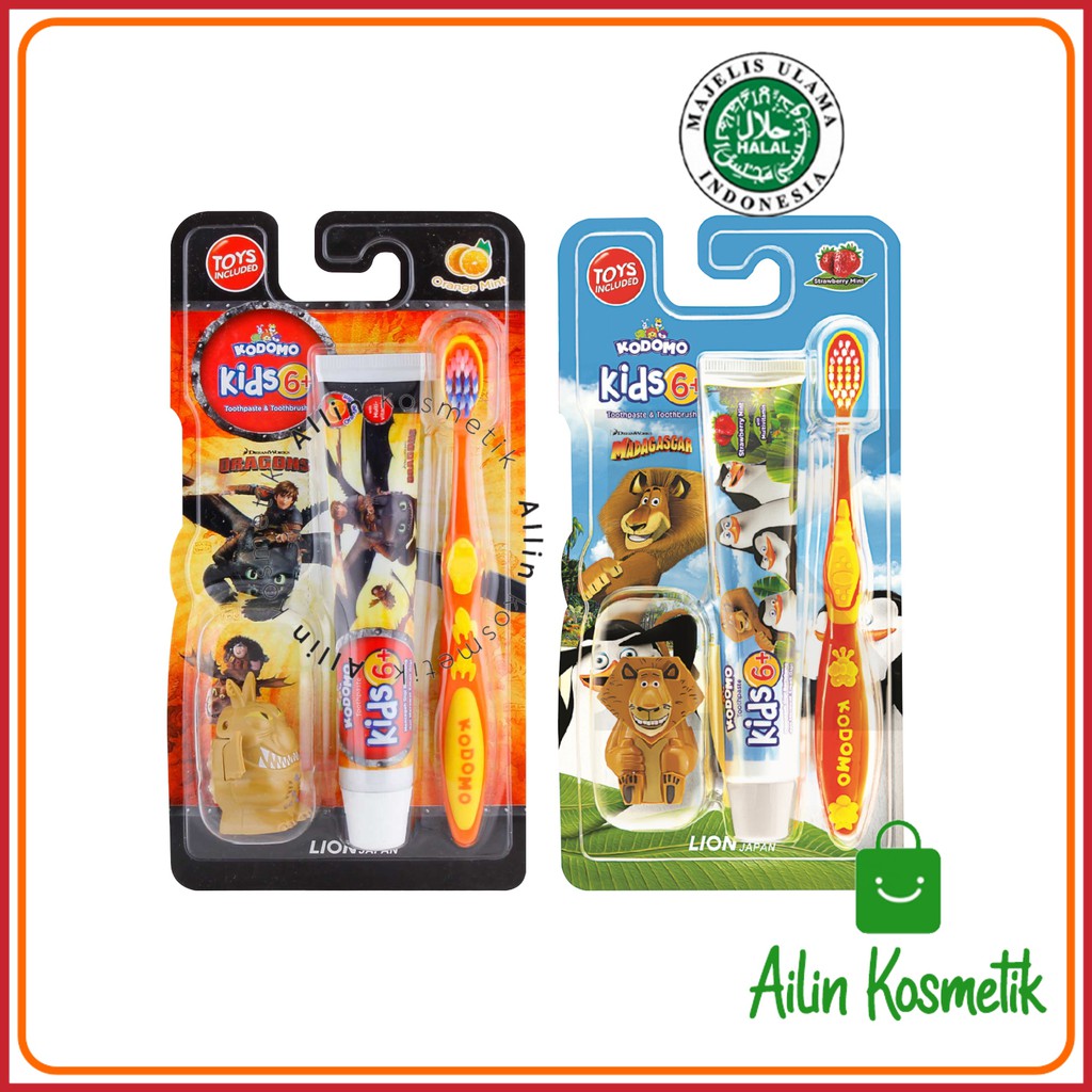 KODOMO Toothbrush + Toothpaste 2in1 Pro Kids 6+ ORIGINAL / Odol Pasta Gigi by AILIN