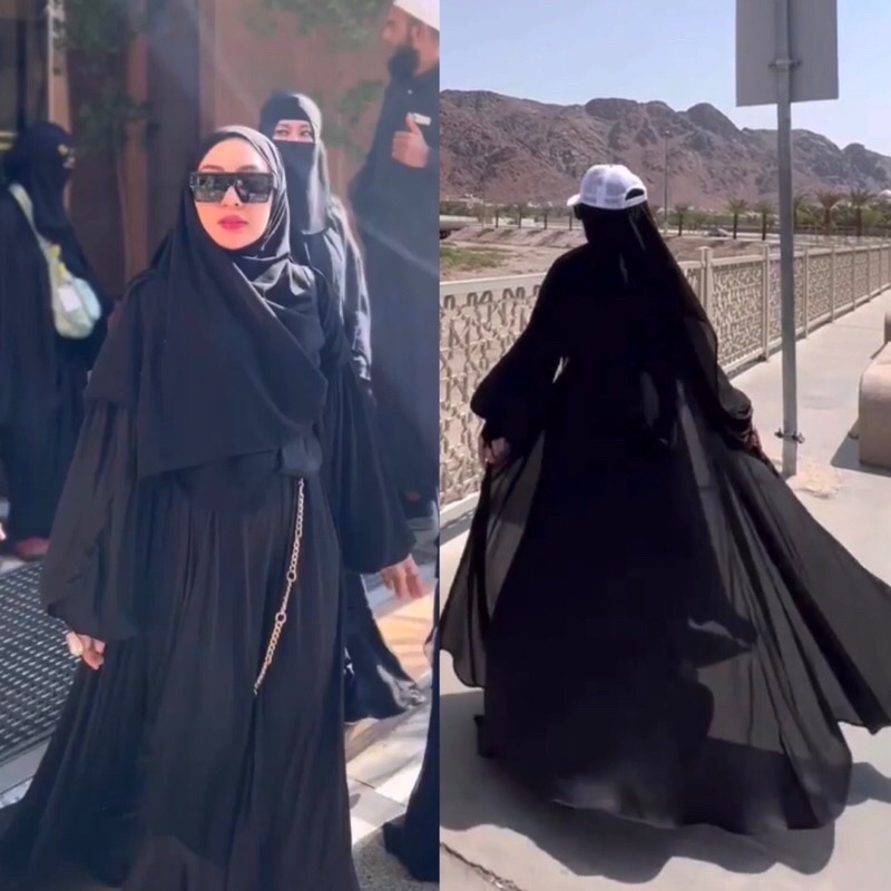 ABAYA SET OUTER SILK PREMIUM BY SHELLASAUKIA ORIGINAL