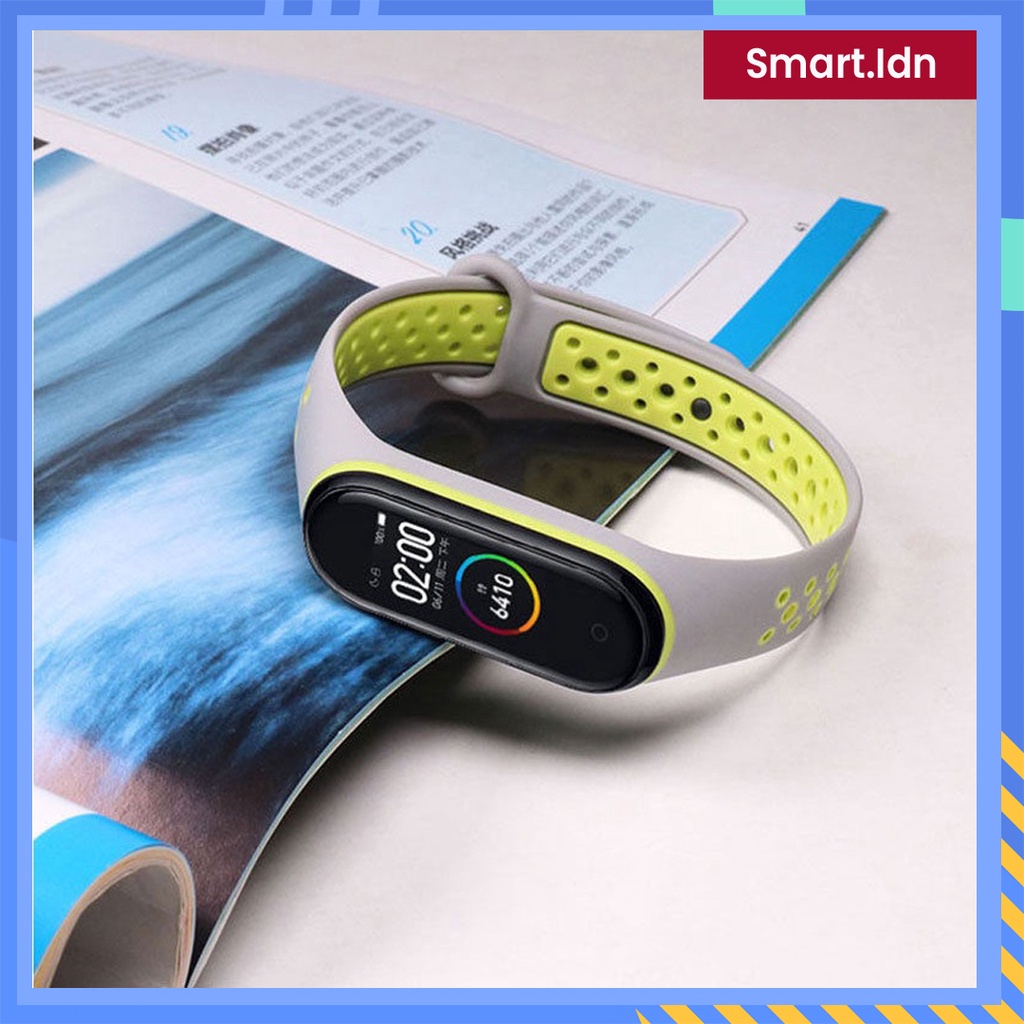 Tali Strap Silikon Xiaomi Mi Band 3 4 5 6 Nike Double Colors Sports Band