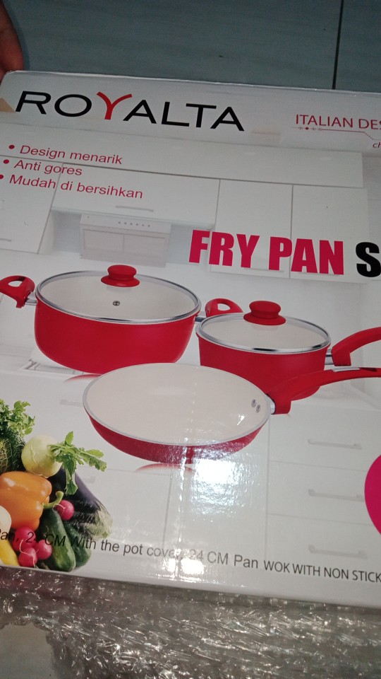 Royalta Panci Set Lapisan Keramik 5 Pc Royalta Bahan Tebal