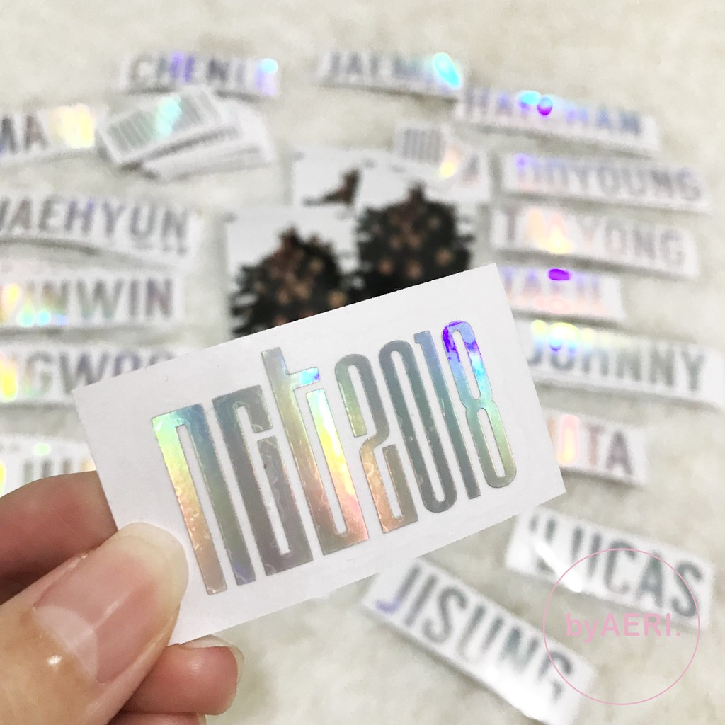 N C T 127 N C T DREAM STICKER HOLOGRAM (LOGO, NAME, LIGHTSTICK) KPOP HOLOGRAM CUTTING STICKER