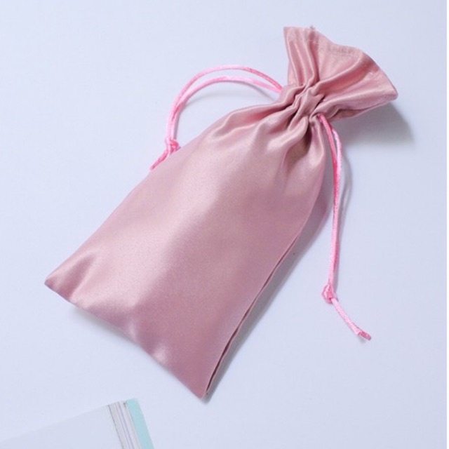 (READYSTOCK) Pouch serut satin 10x15 cm RUMBAI // drawstring satin // kantong serut satin