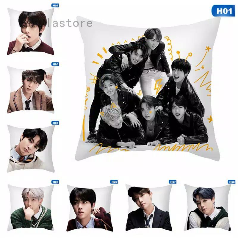 BANTAL  BTS UK 30 X 30 CM bantal KPOP termurah plus isi