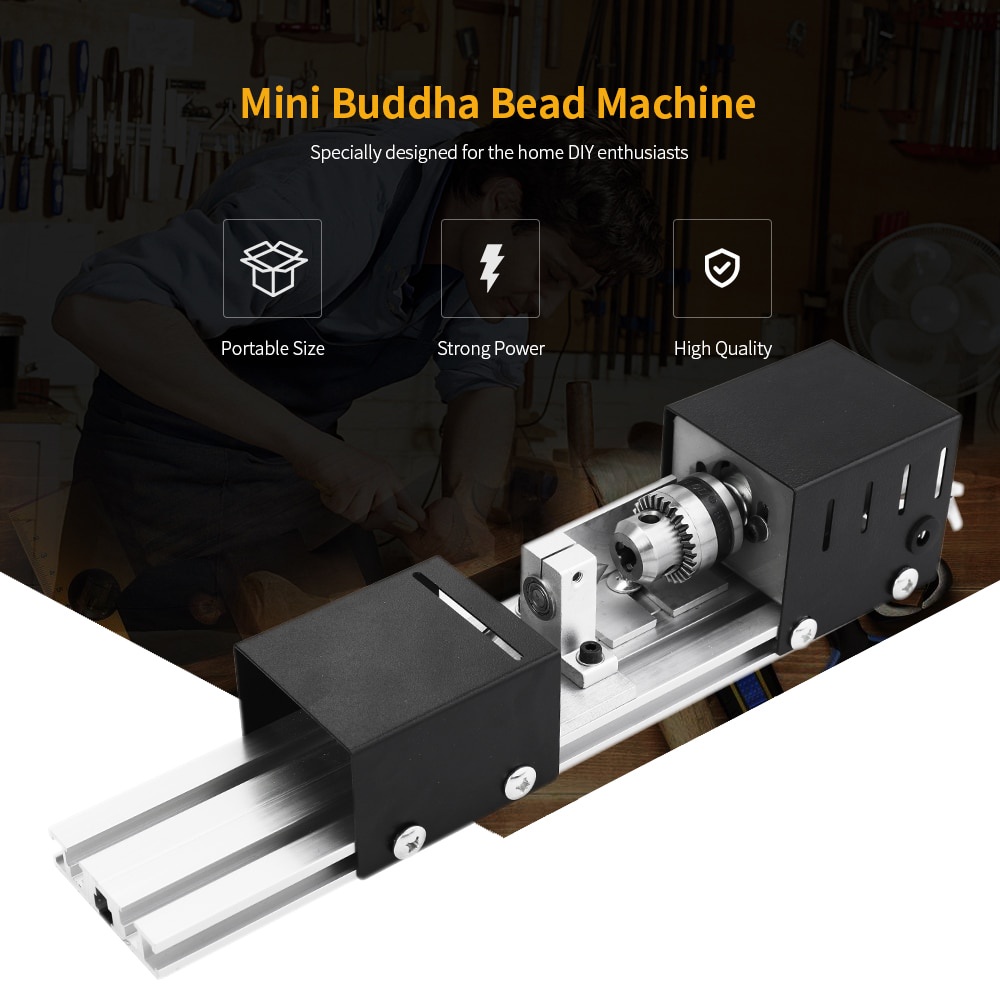 Mesin Bubut Kayu Mini Lathe Beads Jig-Saw Penggiling Alat Driller Kit Woodworking 150W