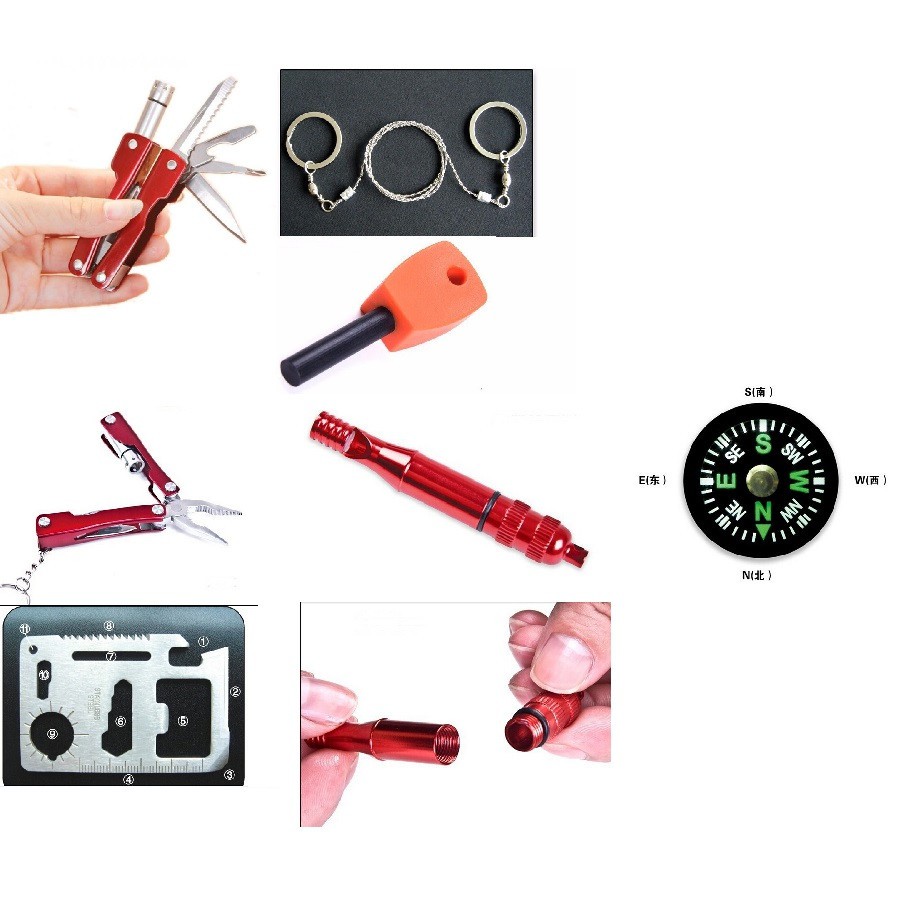 Alat Survival Tool Kit Serbaguna Portable Emergency /ALAT CAMPING MULTIFUNGSI  l SET ALAT SURVIVAL