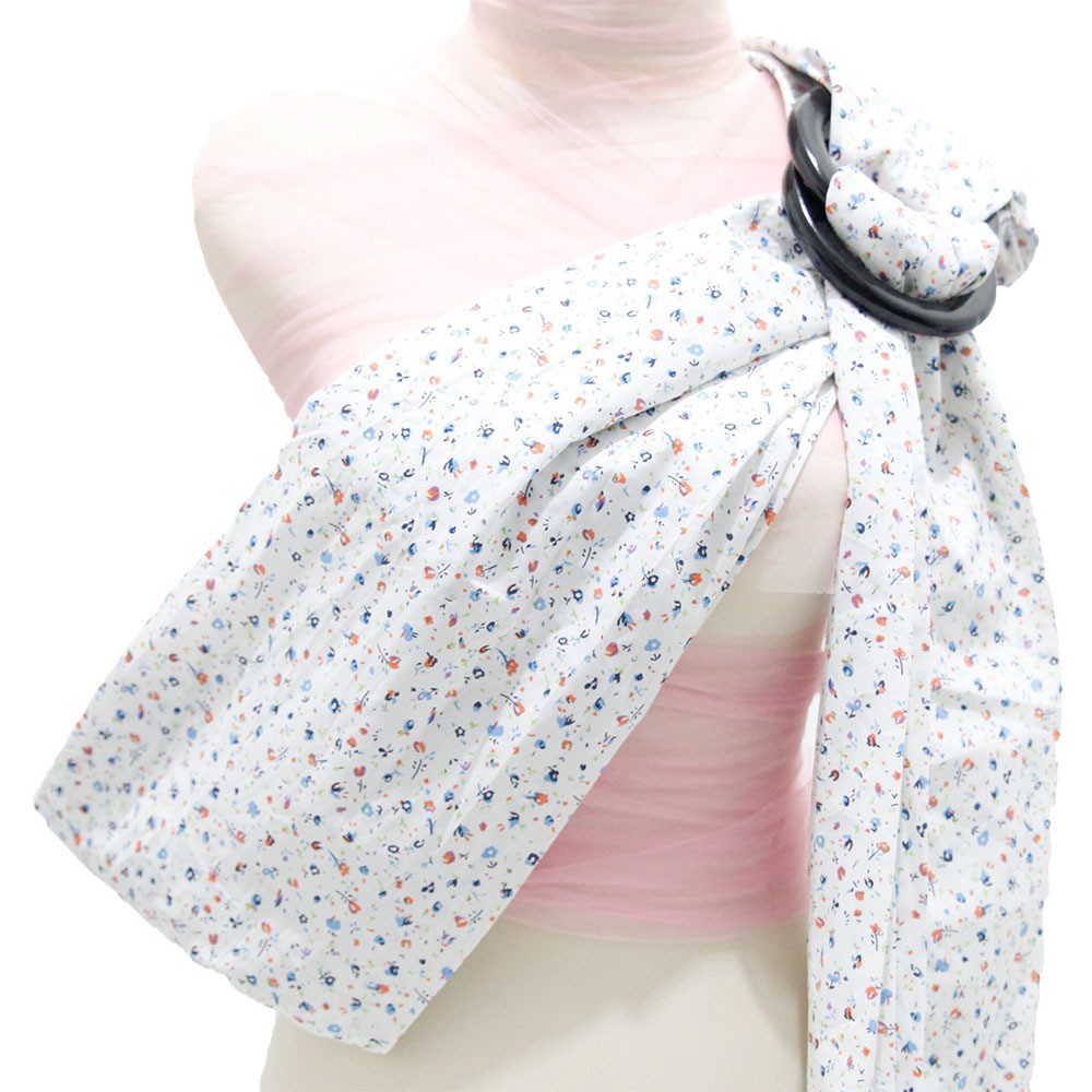 Pink Petal Baby Ring Sling Gendongan Anak Bayi Kain Dengan Kaitan Bermotif Motif Cukin Kids Carrier Nursing