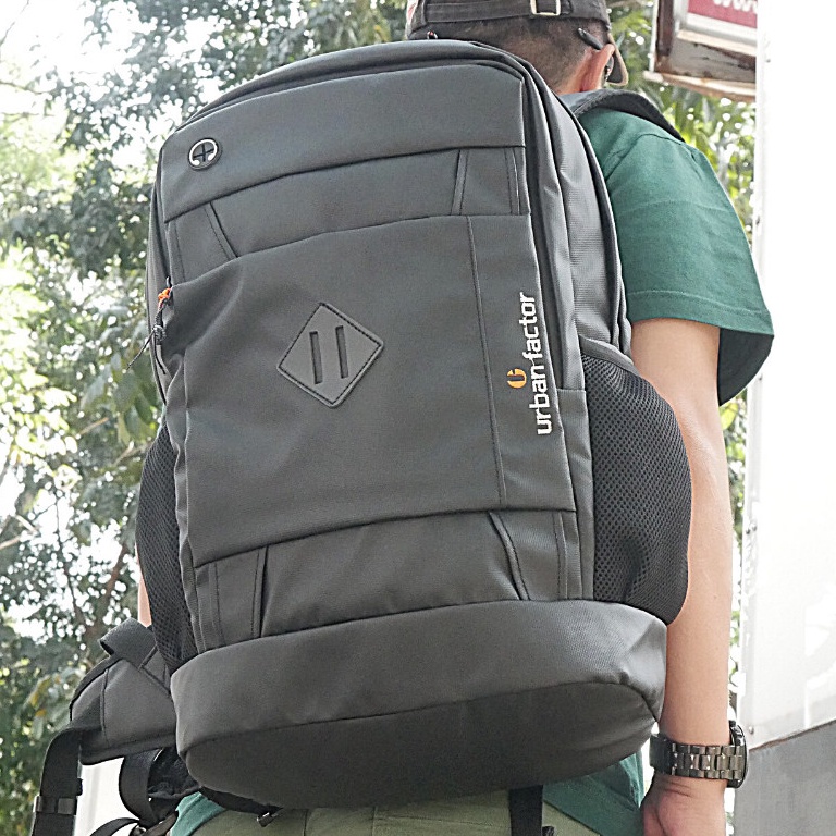 LUXURIOUS BLACK |ManNeedMe x URBAN| Tas Ransel Punggung Pria Tas Backpack ORIGINAL