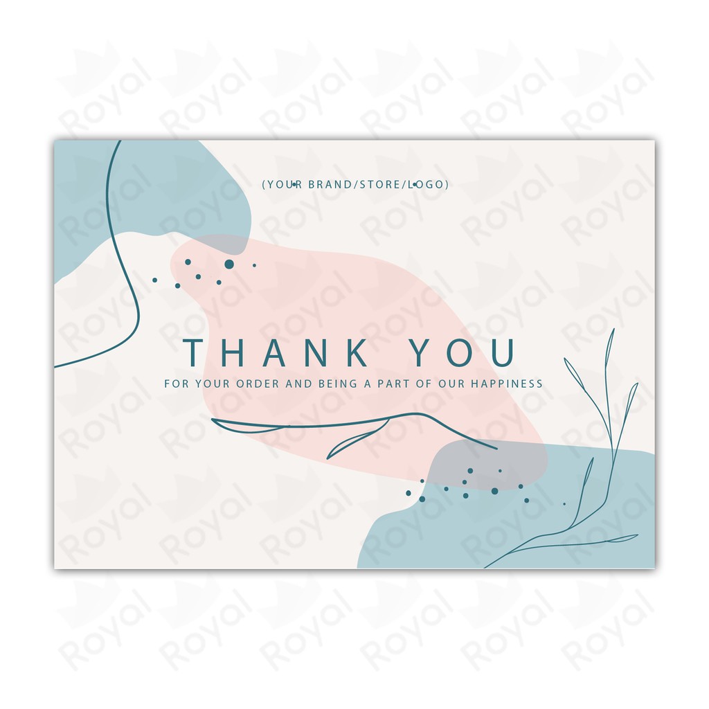 Thank You Card - Thankyou card - Custom Kartu Ucapan Terima Kasih Olshop - Kartu Hampers