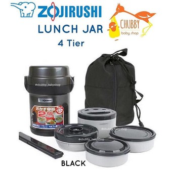 Zojirushi Lunch Jar 4 Tier (4susun) - Black