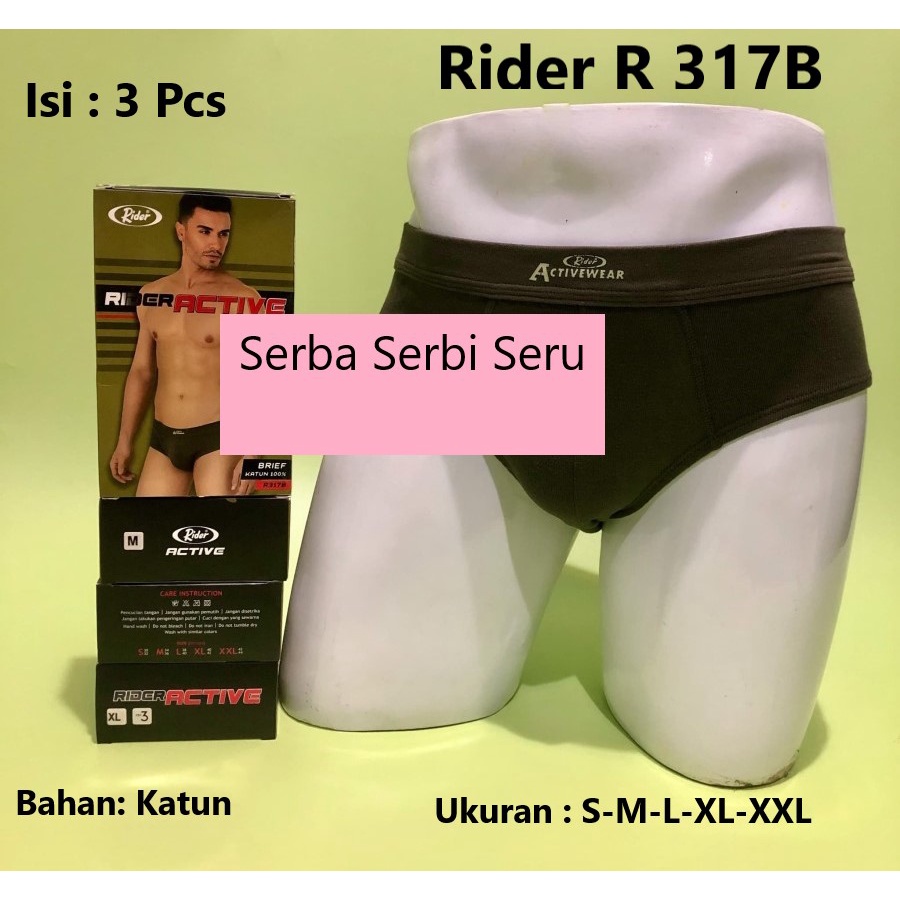 UNDERWEAR - Rider Celana Dalam Pria RIDER R 317B - Isi 3 Pcs