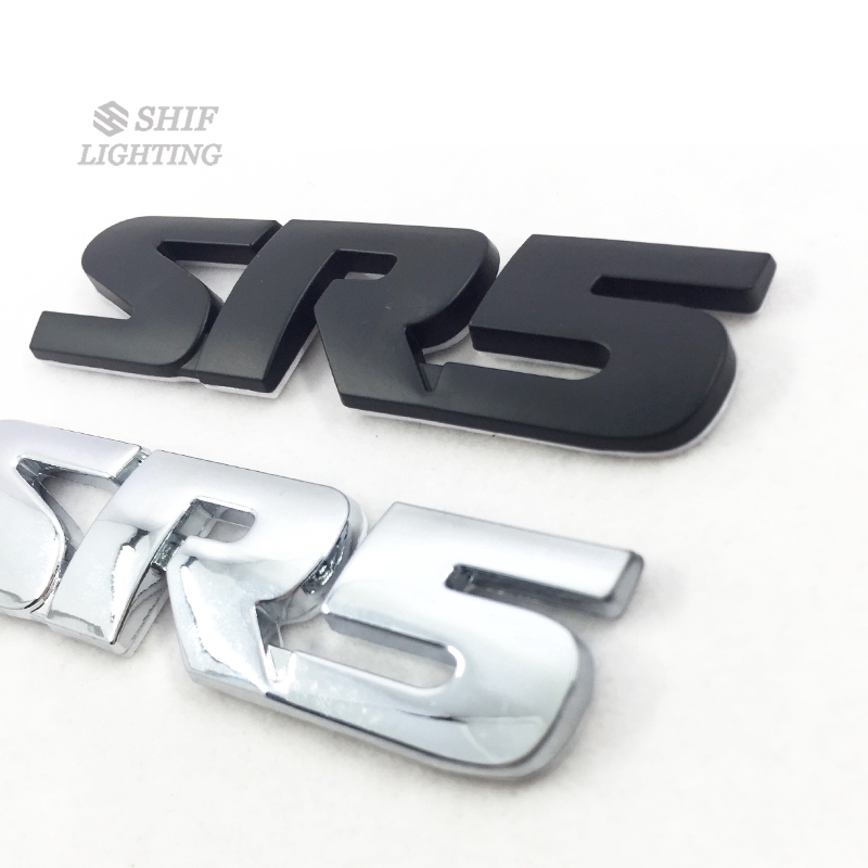 1Pc Stiker Emblem Logo SR5 Bahan Metal Untuk Bagasi Belakang Mobil TOYOTA TUNDRA SR5