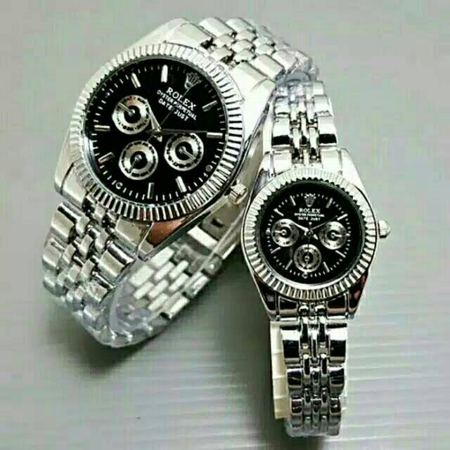 Jam Tangan Couple Rolex Kobinasi Strap Rantai