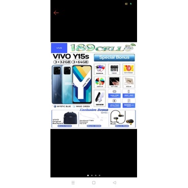 VIVO Y20 Y15s 3/64 GB | Y15s 3/32 | Y01 2/32 | Y1s 2/32 GARANSI RESMI VIVO INDONESIA