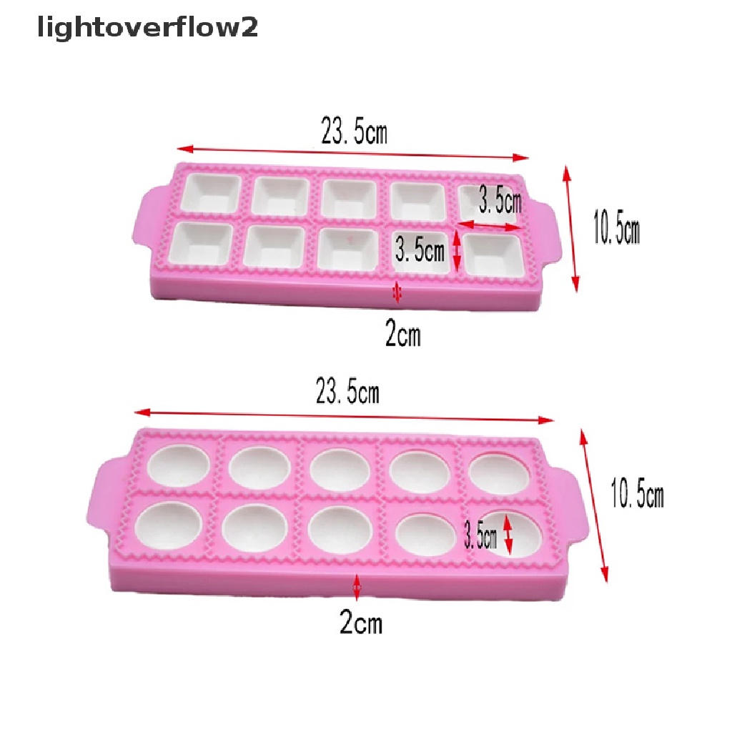 (lightoverflow2) 10pcs Cetakan Pangsit / Ravioli / tortellini DIY