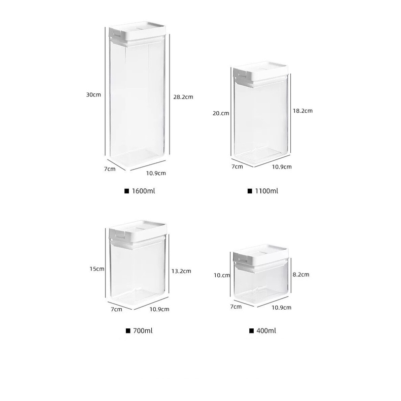 Toples Transparan Makanan Kotak Penyimpanan Kedap Udara