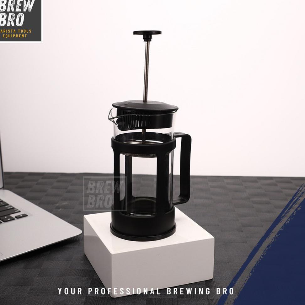 Q1H8 French Press 350ml Coffee Plunger Maker Kaca Gelas Filter Alat Seduh Kopi Teh 350 ml 8I6