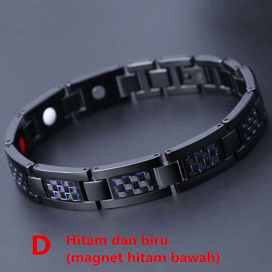 Gelang Baja Karbon Baja Titanium/Gelang Kesehatan Bio Energy Magnetic Gelang Belence-D