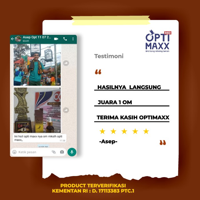 Acasha | OPTIMAXX SERUM VITAMIN BURUNG KHUSUS UNTUK SUARA BURUNG LOMBA
