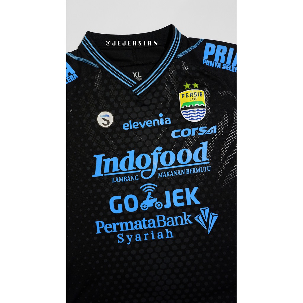JERSEY ORIGINAL Persib Bandung Third 2018 Size XL Malisic #4 Bertanda Tangan 