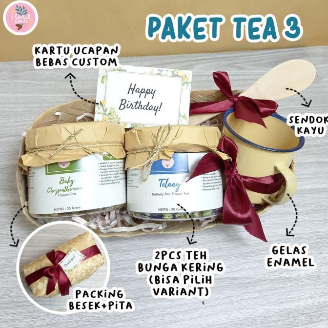 

Sale!!! Hampers Imlek Lebaran Natal Teh Bunga Kering Gift Box Flower Tea - Paling Diminati