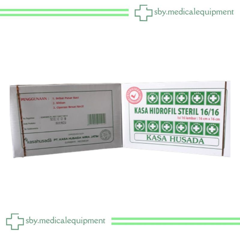 Kasa Steril 16x16 Husada isi 16 lembar Original Bisa COD