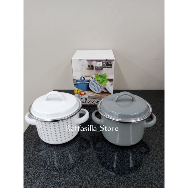 Kedaung Set Panci Kecil / Mini Pot Set Enamel