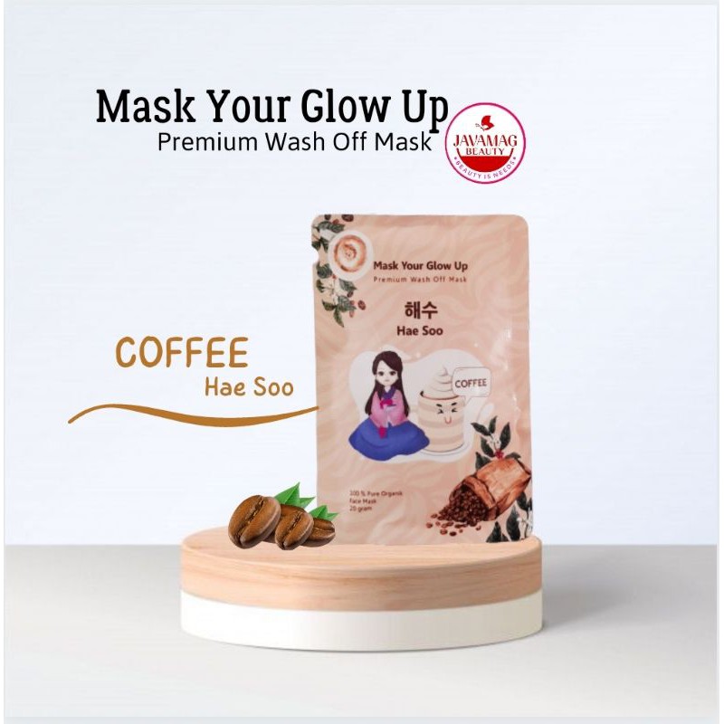 COFFEE FACEMASK MASK YOUR GLOW UP ORIGINAL MASKER WAJAH ORGANIK MASKYOURGLOWUP BUBUK KOPI BIJI ASLI