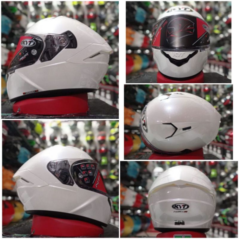 KYT HELM NFR SOLID WHITE GLOSSY | KYT NFR ORIGINAL TERMURAH