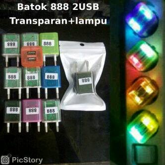 Charger 2a Lampu Charger 2 Usb Batok Usb Warna Lampu